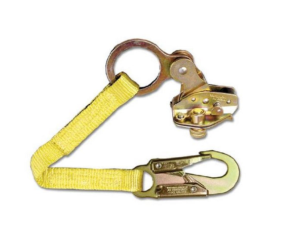 Qual-Craft 01500 Rope Grab with Attached Extension Lanyard, 18"