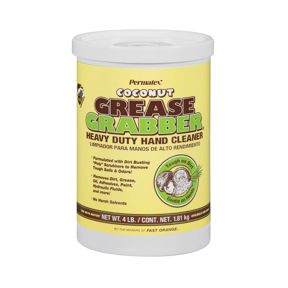 Permatex 14106 Grease Grabber Heavy Duty Coconut Hand Cleaner, 4 Lbs