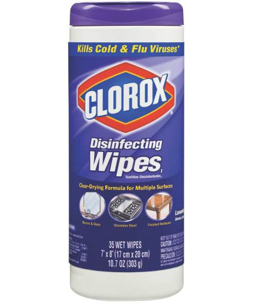 Clorox 01654 Disinfecting Wipes, Fresh Lavender Scent
