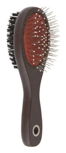 Aloe Care 00550 Combo Dog Grooming Brush, Small, Wood Handle