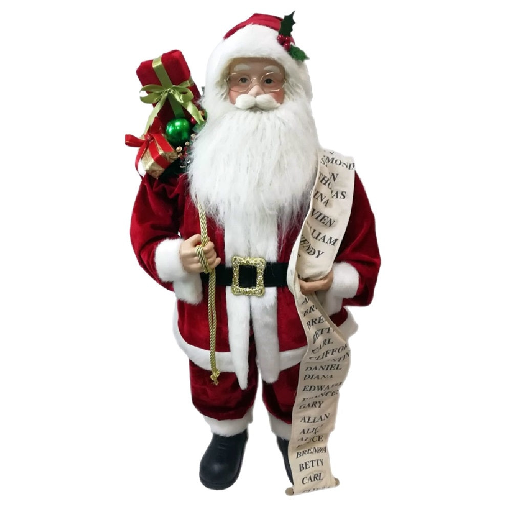 Santas Forest 22432 Christmas Traditional Santa Claus with Base, 32 Inch