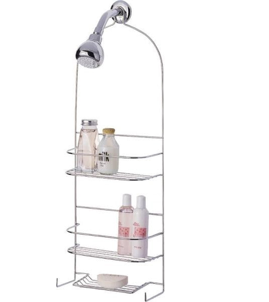 Simple Spaces SS-5786-PE-3L Deluxe Shower Caddy, White