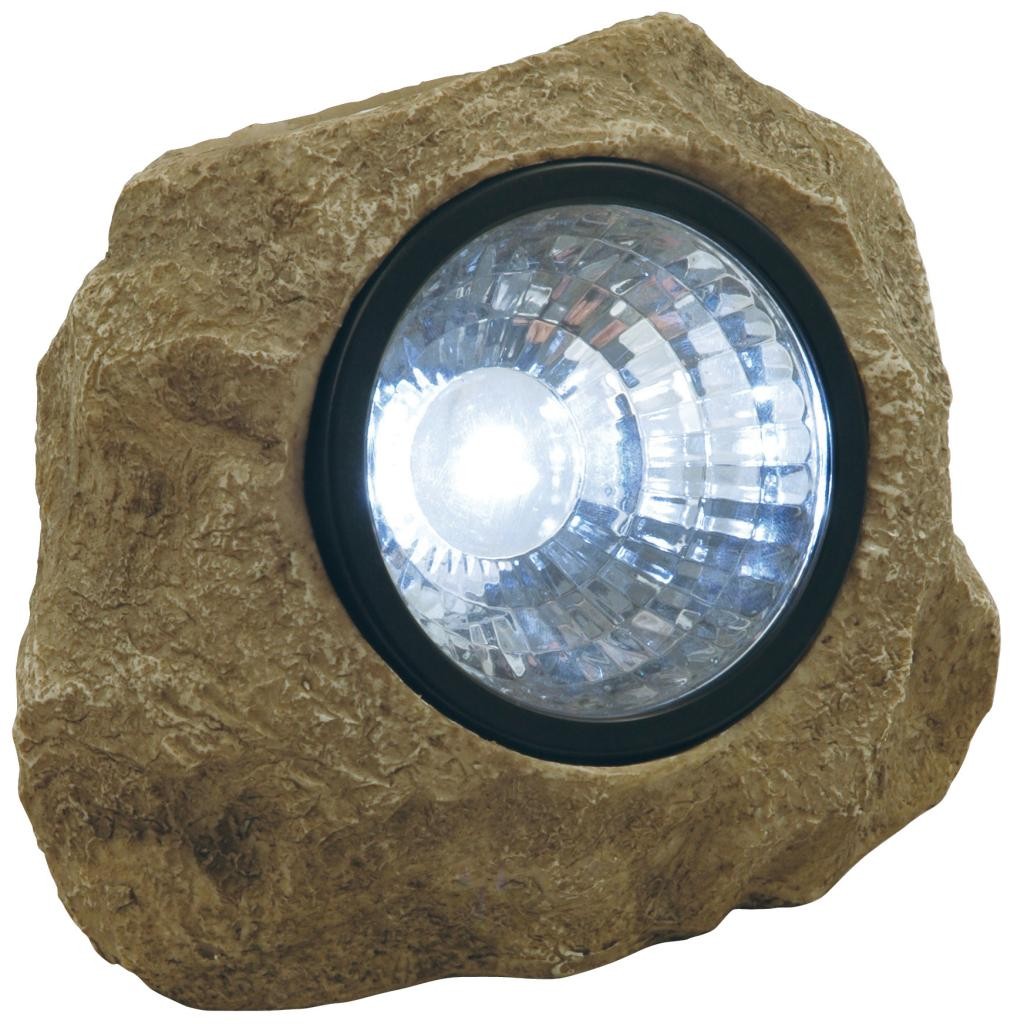 Moonrays 91211 Solar Rock Spotlight With Key Compartment, White