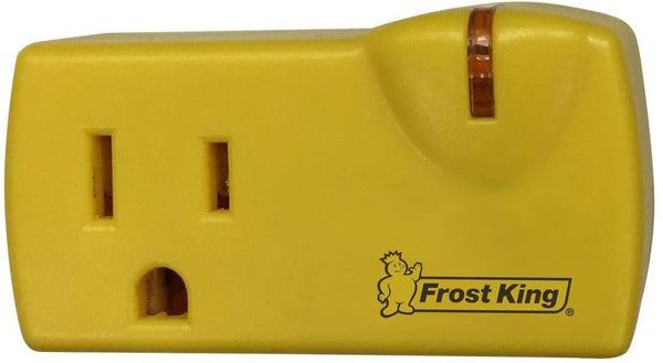 Frost King 099000 Self-Regulating Heat Cable Thermostat with 1-Outlet & Light