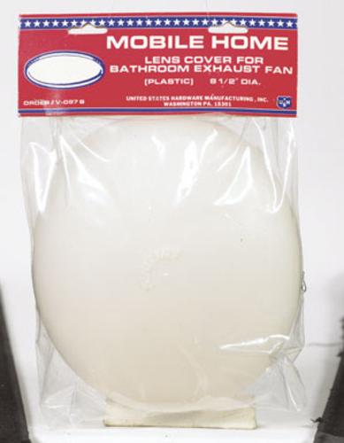 Us Hardware V-097B Exhaust Fan Lens Cover, Plastic, White