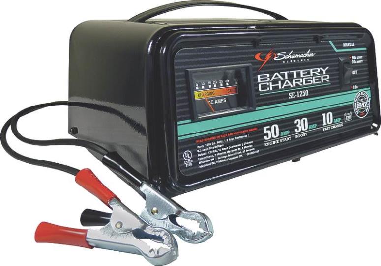 Schumacher Battery Charger, Portable, 12V, 10/2 Amp, Manual, 8348557