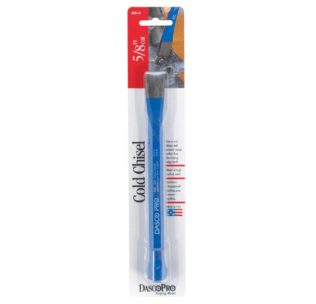 Dasco Pro 406-0 High Carbon Steel Cold Chisel, 5/8" x 6-3/4"