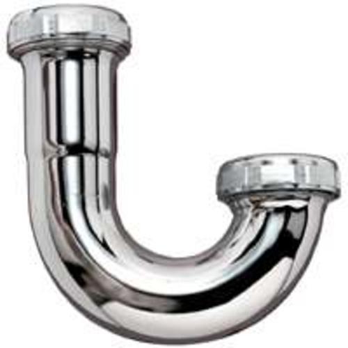 Plumb Pak PP20202 J-Bend Sink Trap, Chrome, 1-1/2"