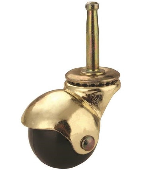 Prosource JC-E02-PS Ball Casters, 1-5/8", Bright Brass, 2/Pack