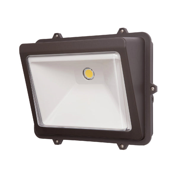 All-Pro WP8050LBZ Outdoor Integrated LED Wall Pack Light with Switch Control, 76 Watts
