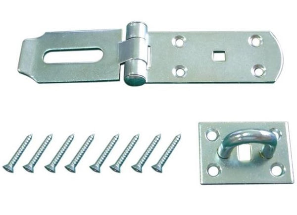Prosource LR-137-BC3L-PS Safety Hasp, Steel, 4-1/2", Zinc Plated