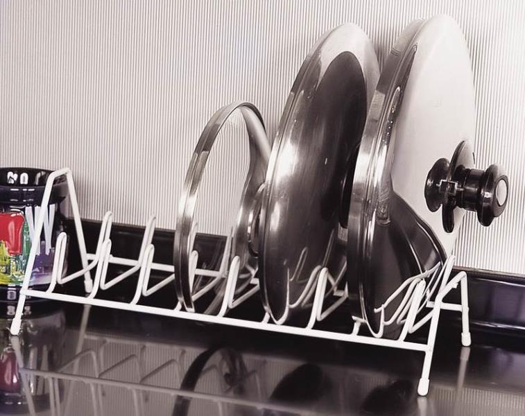 Simple Spaces JI-39W-3L Lid Storage Rack, White