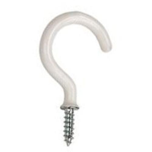 Prosource PH-122236 Vinyl Cup Hook, 7/8", White