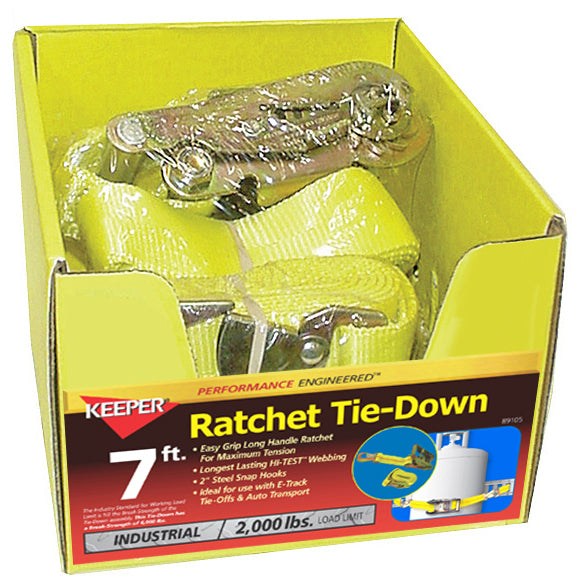 Keeper 89105-10 Ratchet Tie Down Bin Display, 7&#039;x2"