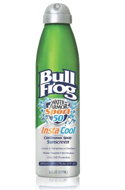 BullFrog 31668-600-DM06 Water Armor Sport Instacool Spray, SPF 50, 6 Oz