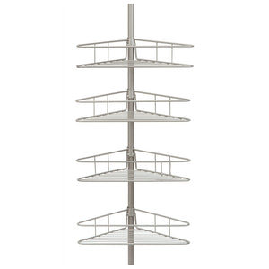 Kenney KN61519 Spring Tension Pole Caddy, Metal, Satin Nickel