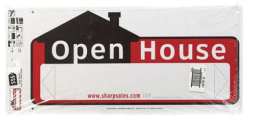 Hy-Ko SSP-203 Open House Directional Sign  10" X 22"