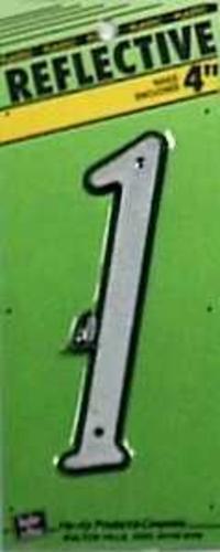 Hy-Ko 30601 Number 1 Plstc 4" Reflct