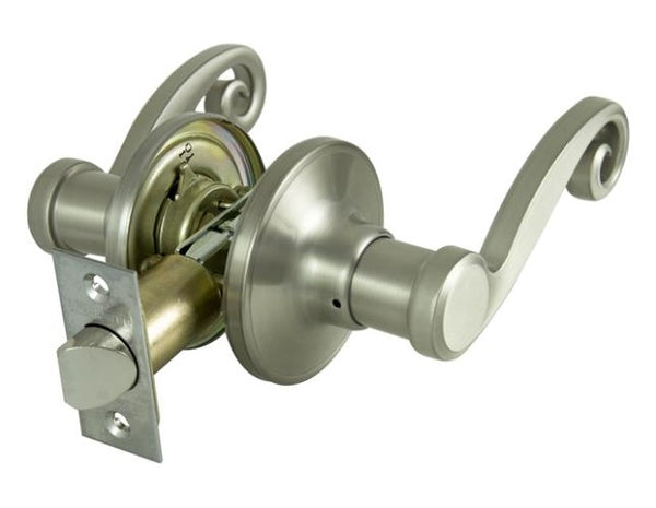ProSource L6P03V-PS 6-Way Adjustable passage lever lockset, Satin Nickel