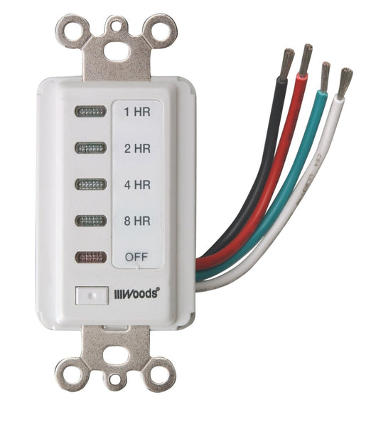 Woods 59013 Digital In-Wall Timer Switch, White