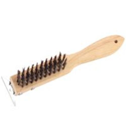ProSource WB01411S Wire Brush With Scraper, Steel Bristle