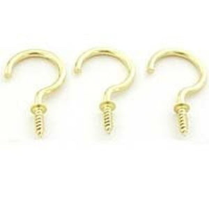 Mintcraft PH-122314 Solid Brass Cup Hook, 7/8"
