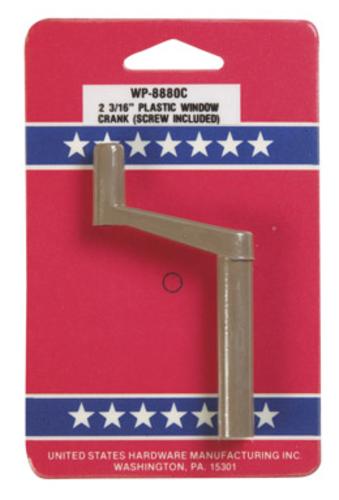 Us Hardware WP-8880C Crank Wndo, 2-3/16, Plastic, Brown