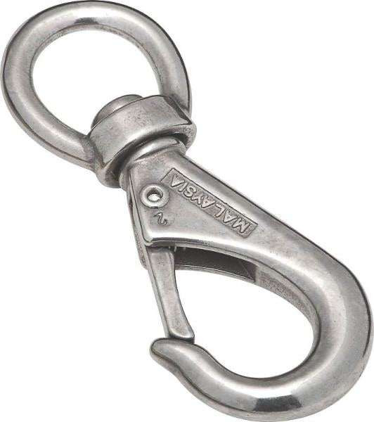 Baron 251S-2 Round Swivel Eye Boat Snap, Stainless Steel, #2