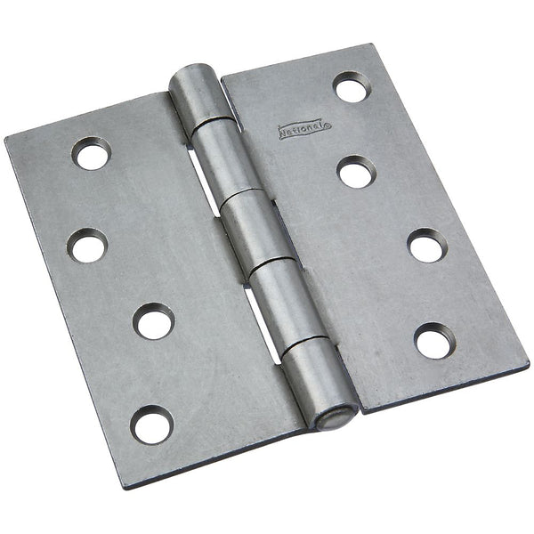 National Hardware N140-681 505BC Non-Removable Pin Hinges, Plain Steel, 4"