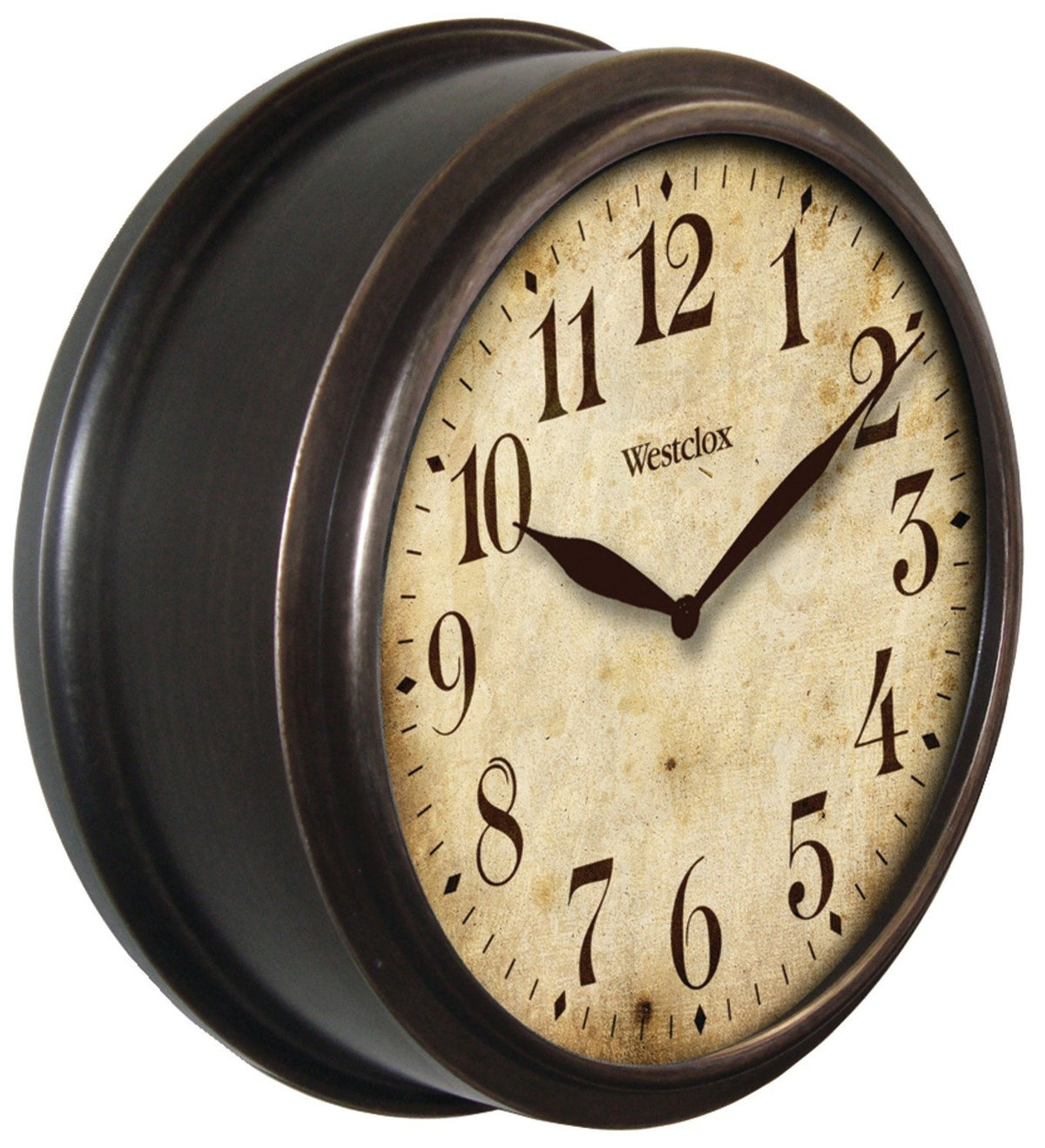 Westclox 32217 Round Deep Dish Classic Clock, 10"