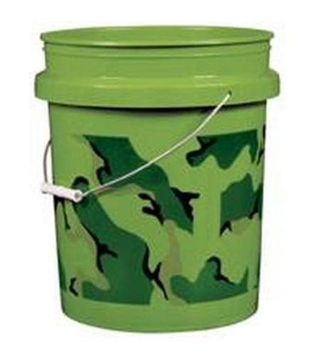 Encore Plastics 350047Multi-Use Paint Pail, Camouflage Forest Green, 5 Gallon