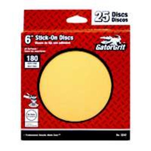 Ali Industries 3242 "Gatorgrit" Gold Stick-On Disc 180# 6"