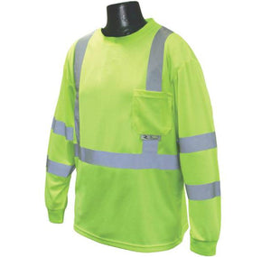 Radians ST21-3PGS-L Class 3 T-shirt Moisture Wicking, Green, Large