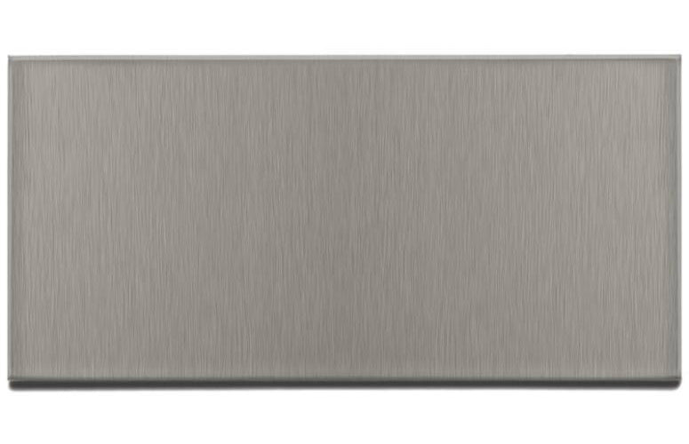 Aspect A53-50 Short Grain Metal Backsplash Tiles, Brushed Stainless