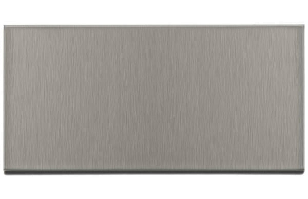 Aspect A53-50 Short Grain Metal Backsplash Tiles, Brushed Stainless