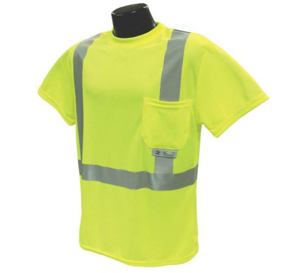Radians ST11-2PGS-2X Class 2 T-shirt Moisture Wicking, Green, 2X-Large