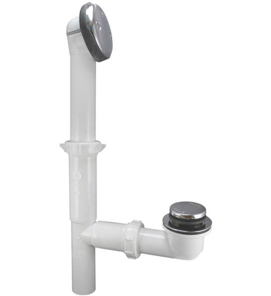 Plumb Pak 63WK Foot Lock Stop Style Bath Drain, Chrome