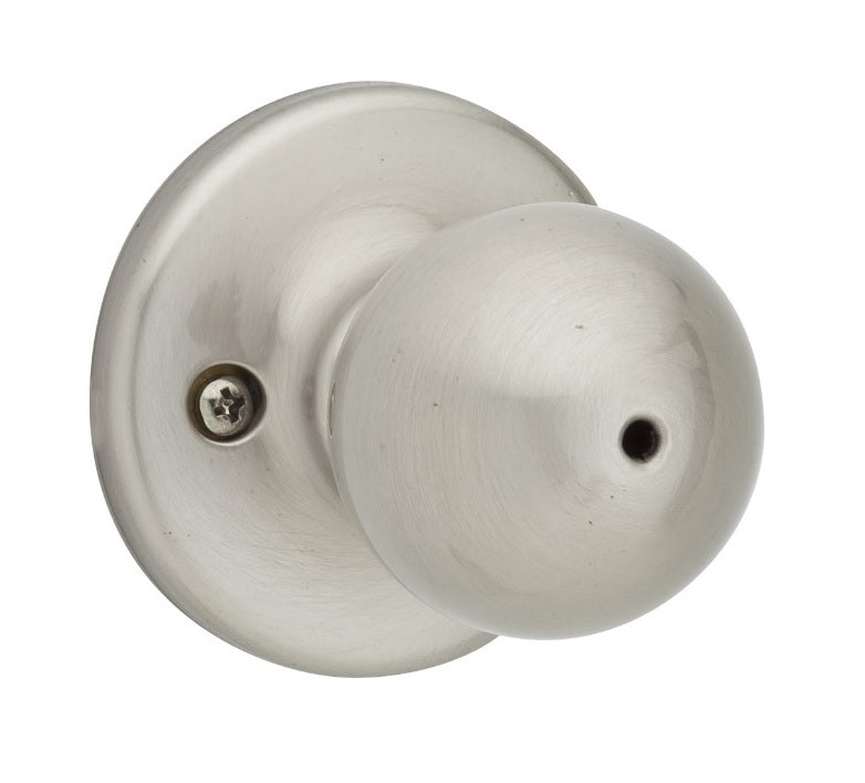 Kwikset 300P15ALRCSBX Polo Signature Ball Door Knob Lock, Satin Nickel