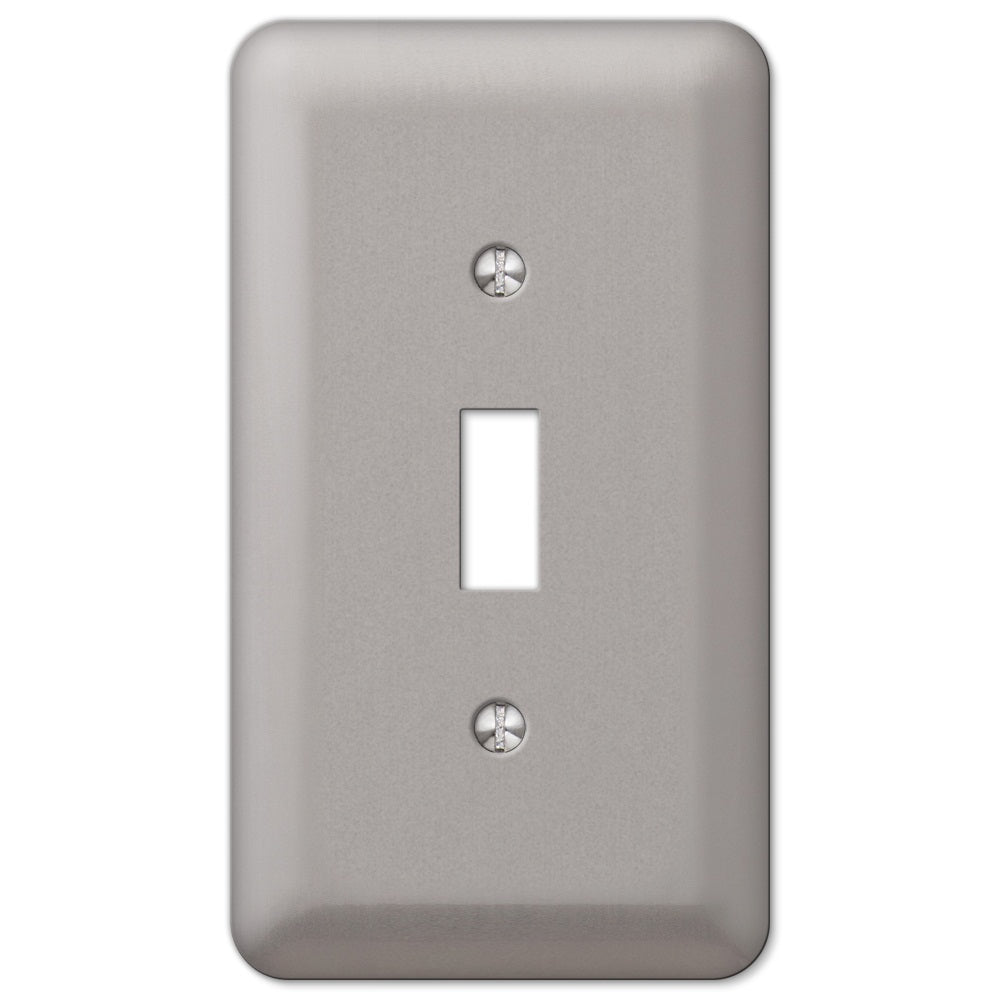 Amertac 2TPW 1 Toggle Steel Wallplate, Brushed Nickel
