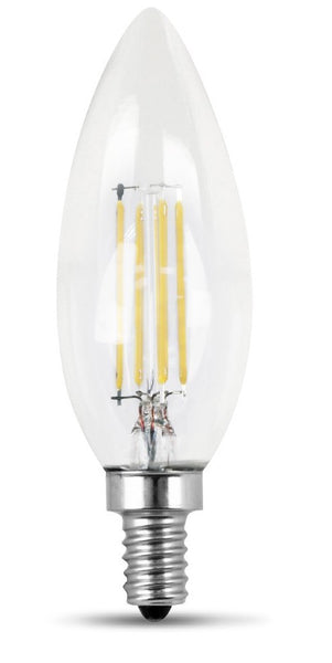Feit Electric BPCTC25/827/LED/2 Dimmable Chandelier LED Bulbs, Lumens 200, Clear