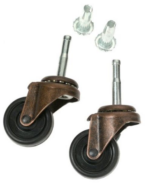 Shepherd Hardware 9347 Stem Casters, 5/8", Black