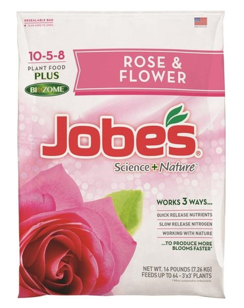 Jobes 59423 Rose & Flower Fertilizer, 16 Lb, 10-5-8