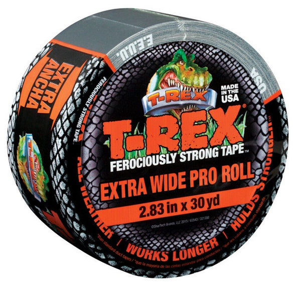 T-Rex 241358 Polyethylene Coated Cloth Duct Tape, 30 yard, Gray