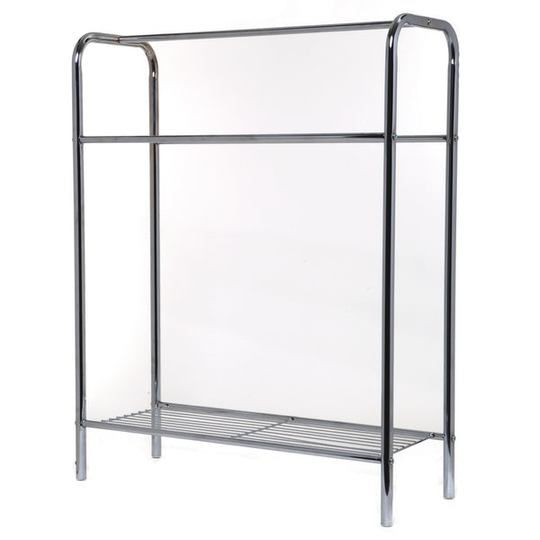 Simple Spaces BC15C-CH-3L Towel Stand With Shelf, Chrome