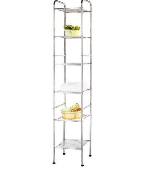 Simple Spaces BC45C-CH Wire Shelf Tower, 6-Tier, Chrome