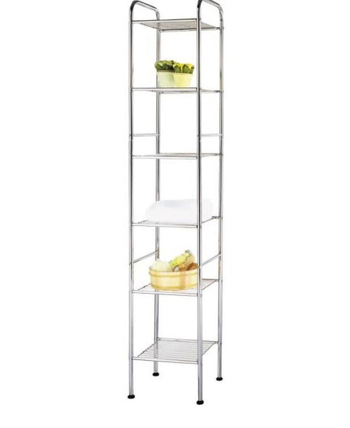 Simple Spaces BC45C-CH Wire Shelf Tower, 6-Tier, Chrome