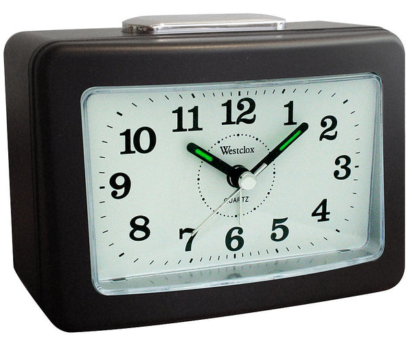 Westclox 47550 Quartz Loud Bell Alarm Clock, Black