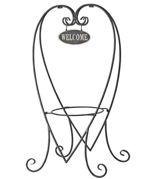 Landscapers Select JY-41 Welcome Hanging Planter, Black, 30"