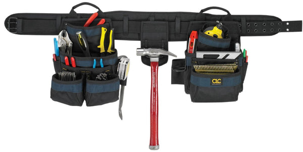 CLC 2605 Carpenter's 4-Piece Ballistic Combo Tool Belt, 20 Pocket, Fit 29"-46"