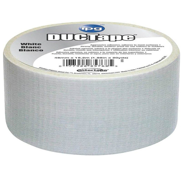 Intertape 6720WHT Duct Tape, White, 1.88" x 20 Yard